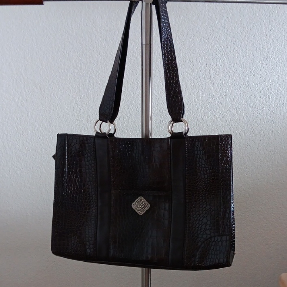 Coldwater Creek Dark Textured Tote